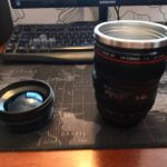مراجعة صور لكوب القهوة على شكل عدسة الكاميرا