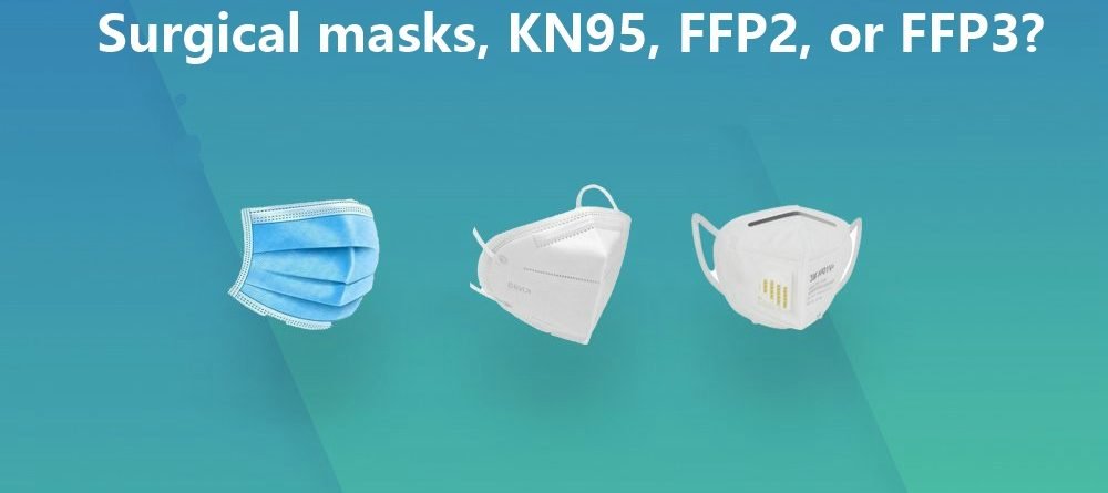 الأقنعة الجراحية KN95 أو FFP2 أو FFP3