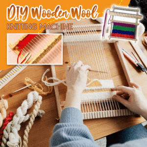 Máquina para tejer lana de madera de bricolaje