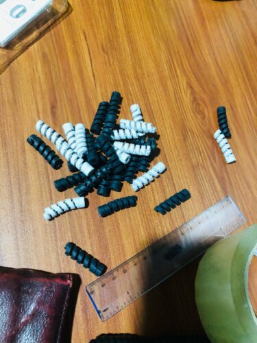 Économiseur de câble en spirale pliable, 6 pièces, revue de photos