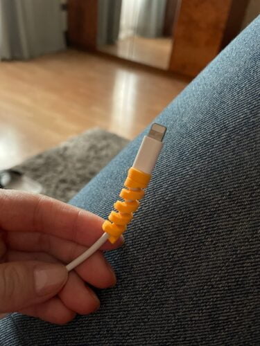 Économiseur de câble en spirale pliable, 6 pièces, revue de photos