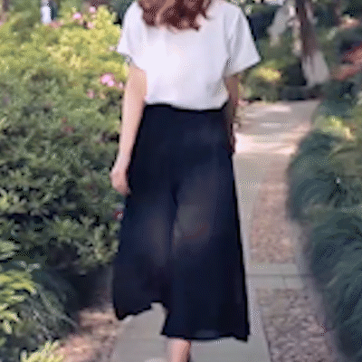 Ice Silk Chiffon Wide-Leg Pants 47
